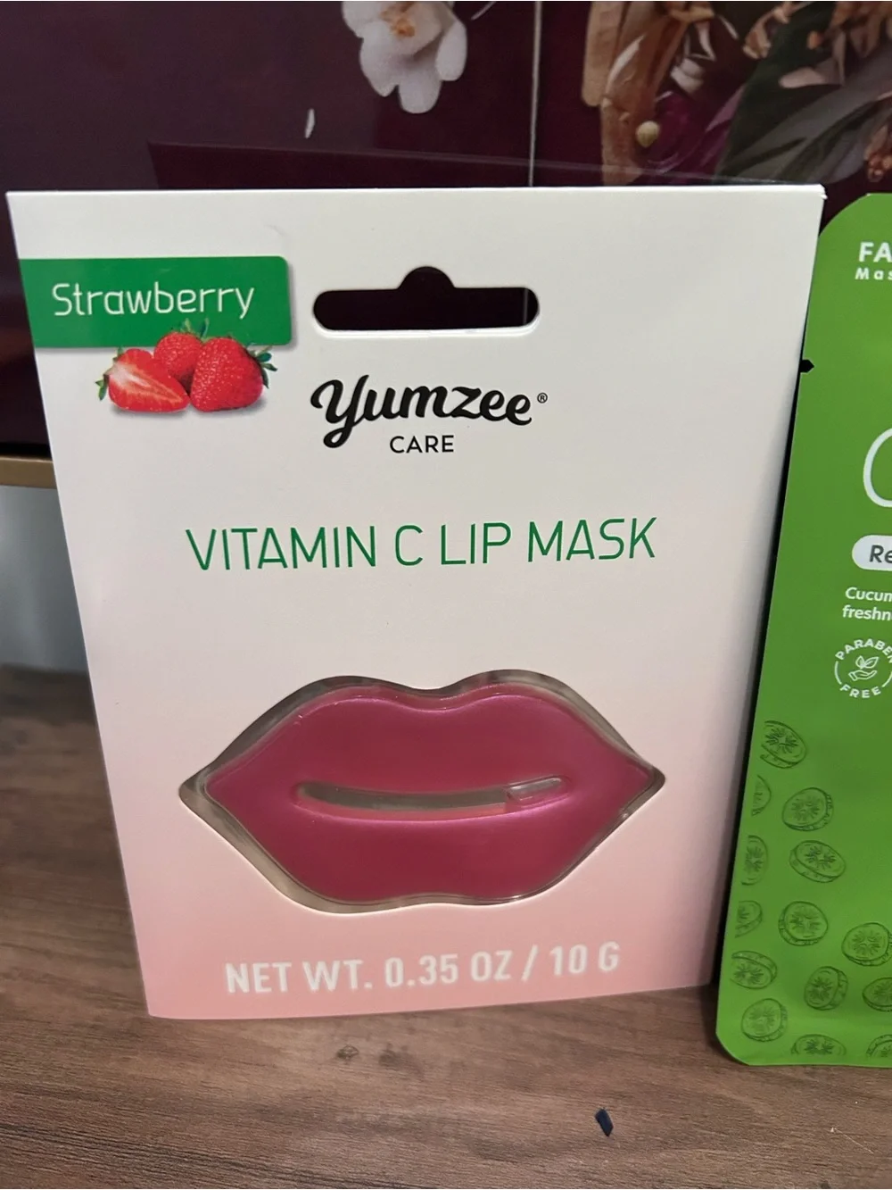 Yumzee Strawberry Vitamin C Lip Mask & Célavi Facial Mask (Pick One Set)